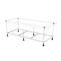 Каркас для ванны BERGES 150 см, усиленный, для ванны, стальной, цвет белый, четыре опоры, прямоугольный, правый/левый правосторонний/левосторонний, универсальный для ванны