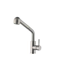 Смеситель для кухни/мойки ZorG Steel Hammer INOX, под фильтр, однорычажный, поворотный, керамический картридж, длина излива 277 мм, нержавеющая сталь, цвет графит