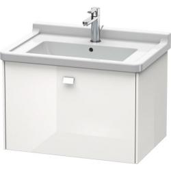 Тумба под раковину Duravit Brioso, 67х46,9х45,2 см, подвесная, 1 выдвижной ящик, ДСП, цвет: белый глянец, шкафчик навесной, механизм доводчика, прямоугольная, правая/левая, в ванную комнату