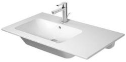Раковина DURAVIT ME by Starck WonderGliss 83х49х18 см, подвесная, прямоугольная, санфарфор, с крылом, чаша слева, цвет белый, без отверстия под смеситель, антигрязевое покрытие, слив/перелив, левая