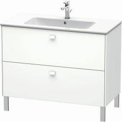 Тумба под раковину Duravit Brioso, 102х47,9х69,1 см, напольная, цвет: белый матовый, 2 выдвижных ящика, ДСП, прямоугольная, левая/правая, в ванную комнату