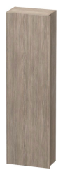 Пенал Duravit DuraStyle, 40x24x140 см, подвесной, (левый), с дверцей, с полкой, со стеклянными полками, цвет: сосна серебристая/базальт, в ванную комнату
