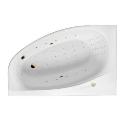Ванна Excellent Kameleon NANO, 170х110 см, акриловая, цвет- белый/золото, (с гидромассажем), с каркасом, асимметричная, левосторонняя, левая, приставная/встраиваемая