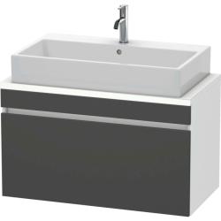 Тумба под раковину для консоли/столешницы Duravit DuraStyle 90х54,8х51,2 см, подвесная, ДСП, цвет: графит/белый матовый, 1 выдвижной ящик, прямоугольная