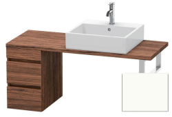Тумба/шкафчик для консоли/столешницы Duravit DuraStyle под раковину 30х54,8х51,2 см, подвесная, ДСП, цвет: орех темный/белый матовый, 2 выдвижных ящика, прямоугольная