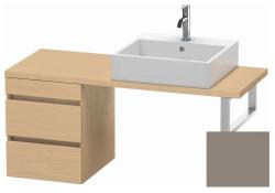 Тумба/шкафчик для консоли/столешницы Duravit DuraStyle под раковину 40х54,8х51,2 см, подвесная, ДСП, цвет: натуральный дуб/базальт, 2 выдвижных ящика, прямоугольная