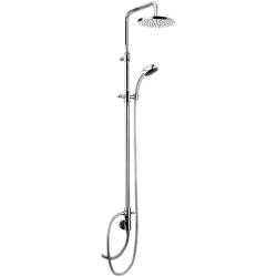 Душевой гарнитур Webert Comfort, цвет хром, комплект: тропический душ/душевая лейка/душевая штанга с держателем лейки/шланг, наружного монтажа, настенный
