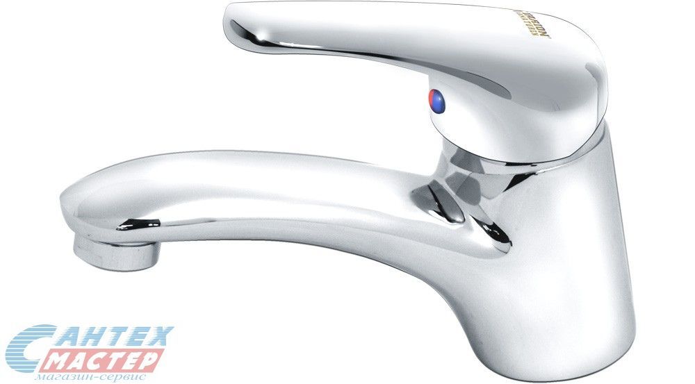 Смеситель для раковины Варион MB однорычажный, излив короткий, длина 130 +-5 мм, керамический, латунь, цвет хром, без донного клапана