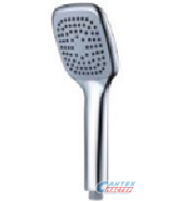 Лейка душевая Melodia Standard 80х80 мм L224 мм ручная, квадратная, 1 режим, хром/серый, ABS пластик, для душа/ванной MKP20436