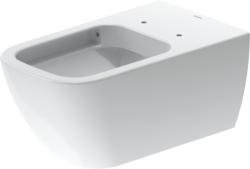 Унитаз Duravit Happy D.2 HygieneGlaze 36,5х62 см, подвесной, цвет белый, санфарфор, прямоугольный, горизонтальный (в стену) выпуск, под скрытый бачок/инсталляцию, безободковый, без сиденья, антибактериальное покрытие, для туалета/ванной комнаты