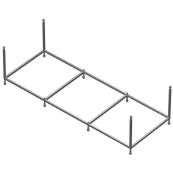 Каркас AM.PM Inspire V2.0, 180х80 см, для ванны, стальной, цвет серый, восемь опор, прямоугольный, правый/левый правосторонний/левосторонний, универсальный для ванны