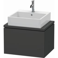 Тумба под раковину для консоли/столешницы Duravit L-Cube 62х47,7х40 см, подвесная, ДСП, цвет: графит, 1 выдвижной ящик, прямоугольная