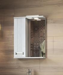 Зеркальный шкаф Vigo Diana 500, 50х15х70 см, с подсветкой, подвесной, цвет белый, зеркало, 1 распашная дверца, механизм доводчика, прямоугольный, левый, левосторонний