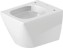 Унитаз Duravit Viu HygieneGlaze 36,5х48 см, подвесной, цвет белый, санфарфор, прямоугольный, горизонтальный (прямой) выпуск, под скрытый бачок/инсталляцию, безободковый, без сиденья, антибактериальное покрытие, для туалета/ванной комнаты