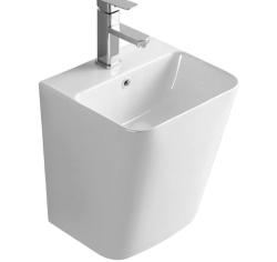 Раковина/умывальник Comforty, 38х44х34 см, подвесная, прямоугольная, санфарфор, цвет белый, с отверстием под смеситель, слив-перелив, умывальник
