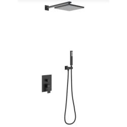 Душевая система BERGES NARDIS 2S, внутренний (скрытый монтаж), черный матовый, однорычажный, латунь/пластик, для ванной