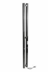 Полотенцесушитель 1200х100 мм Indigo Style PRO, скрытый монтаж, без полки, электрический, универсальное подключение, из нержавеющей стали, форма лесенка, настенный, цвет серебристый, для ванны