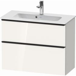 Тумба под раковину Duravit D-Neo, 81х37,2х62,5 см, подвесная, 2 выдвижных ящика, ДСП, цвет: белый глянец, шкафчик навесной, прямоугольная, правая/левая, в ванную комнату