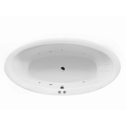 Ванна Excellent Lumina LINE NANO, 190х95 см, акриловая, цвет- белый/хром, (с гидромассажем), с каркасом, овальная, правосторонняя/левосторонняя, правая/левая, универсальная, отдельностоящая