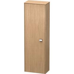 Пенал Duravit Brioso L, 52x36x133 см, подвесной, (левый), с дверцей, с полкой, со стеклянными полками, цвет: дуб европейский/хром, в ванную комнату