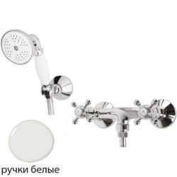 Смеситель для душа Cezares Golf, настенный, двухвентильный, без излива, керамический, латунь, цвет хром