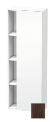 Пенал Duravit DuraStyle, 50x24x140 см, подвесной, (правый), с дверцей, с закрытыми/открытыми полками, цвет: каштан темный/белый матовый, в ванную комнату