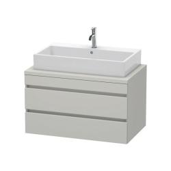 Тумба под раковину для консоли/столешницы Duravit DuraStyle 90х54,8х51,2 см, подвесная, ДСП, цвет: бетонно-серый, 2 выдвижных ящика, прямоугольная