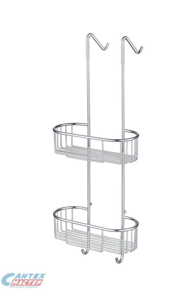 Полка двухярусная Timo Nelson с крючками хром 150084/00
