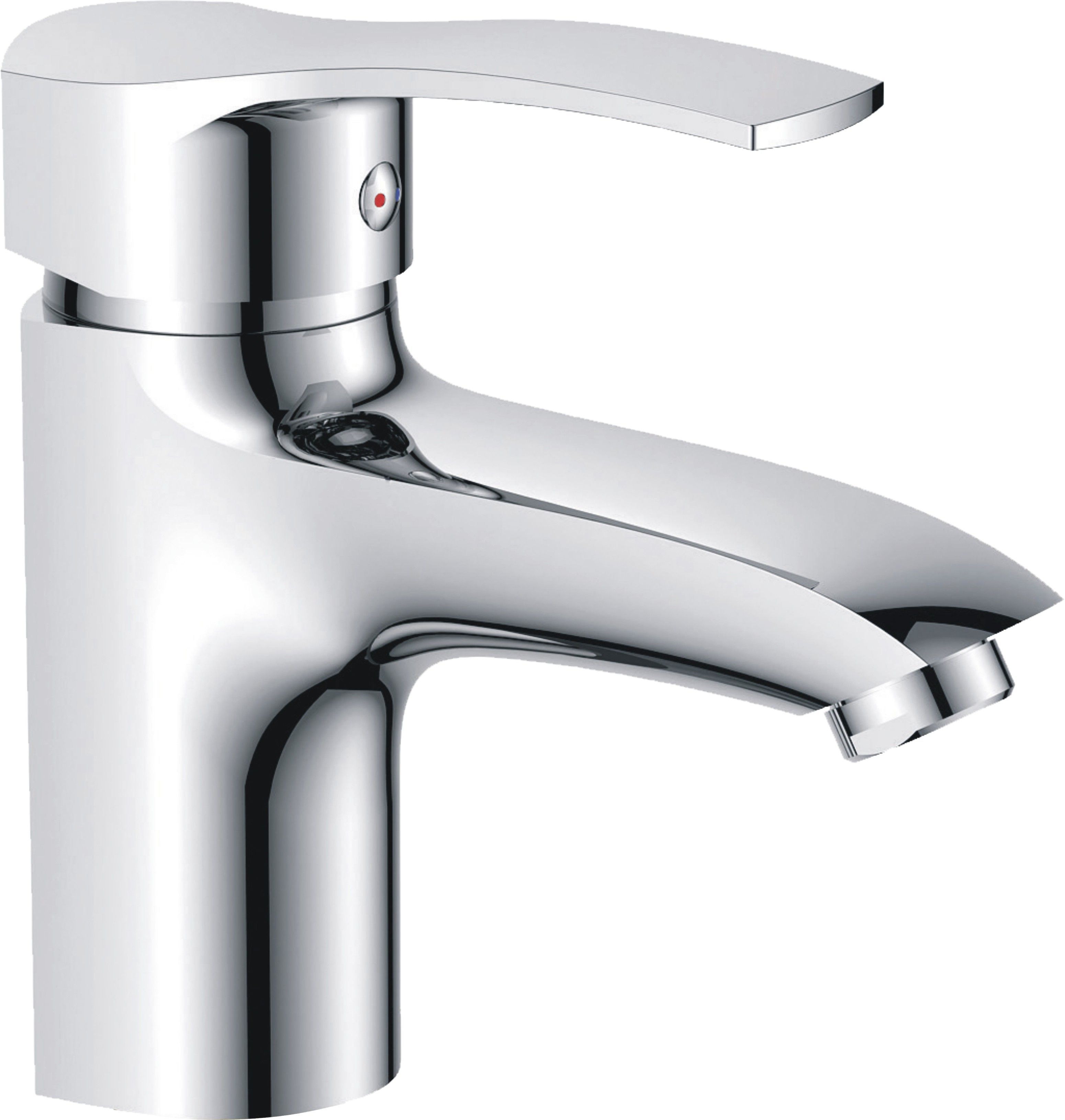 Смеситель для умывальника HAIBA однозахватный, неповоротный, латунный, длина 130 мм, латунь, цвет хром