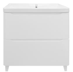 Тумба с раковиной Azario LOTOS 70/2 Н, 71х47,5х83,5 см, напольная, 2 выдвижных ящика, МДФ/ЛДСП, прямоугольная, цвет-белый/раковина Monte 70, прямоугольная, цвет белый