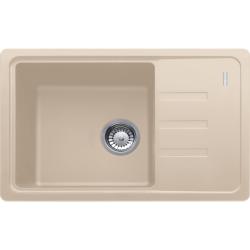 Мойка кухонная Franke MALTA BSG 611-62, 62х43,5 см, врезная, искусственный гранит (Fragranite+), прямоугольная, цвет бежевый, без отверстия под смеситель, с крылом, оборачиваемая