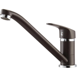 Смеситель для кухни/мойки Акватон Аркос, однорычажный, поворотный, керамический, длина излива 225 мм, латунь, цвет кофе