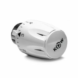Головка термостатическая Kromwell М30х1,5 жидкостная, от +7 до +28°С для автоматического поддержания заданной температуры, цвет белый