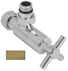Вентиль Сунержа угловой крест G 1/2" НР х G 3/4", цвет матовое золото
