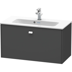 Тумба под раковину для консоли/столешницы Duravit Brioso 82х48х44,2 см, подвесная, ДСП, цвет: графит матовый/хром, 1 выдвижной ящик, прямоугольная