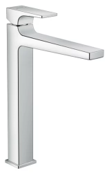 Смеситель для раковины Hansgrohe Metropol 260 однорычажный, фиксированный излив, длина 20,4 см, керамический, латунь, цвет хром, со сливным клапаном Push-Open