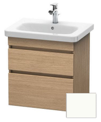 Тумба/шкафчик для консоли/столешницы Duravit DuraStyle под раковину 40х47,8х51,2 см, подвесная, ДСП, цвет: дуб европейский/белый матовый, 2 выдвижных ящика, прямоугольная