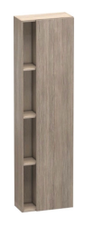 Пенал Duravit DuraStyle, 50x24x180 см, подвесной, (правый), с дверцей, с закрытыми/открытыми полками, цвет: сосна серебристая, в ванную комнату