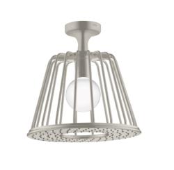 Верхний душ AXOR LampShower/Nendo 275 1jet, с потолочным подсоединением, потолочный монтаж, круглый, с 1 режимом, размер 27,5 см, металлический, цвет: под сталь, со встроенным освещением, для душа/ванной
