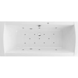 Ванна Excellent Aquaria Lux Slim RELAX, 180х80 см, акриловая, цвет- белый/хром, (с гидромассажем), с каркасом, прямоугольная, правосторонняя/левосторонняя, правая/левая, универсальная, приставная/встраиваемая