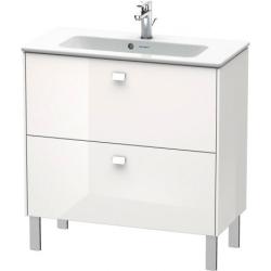 Тумба под раковину Duravit Brioso, 82х38,9х68,3 см, напольная, цвет: белый глянец, 2 выдвижных ящика, ДСП, прямоугольная, левая/правая, в ванную комнату