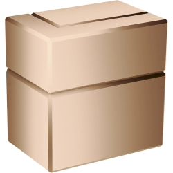 Вентиль Axor Edge запорный, скрытого монтажа, настенный, квадратный, латунь, цвет: полированное красное золото, встраеваемый/встроенный, для ванны/душа