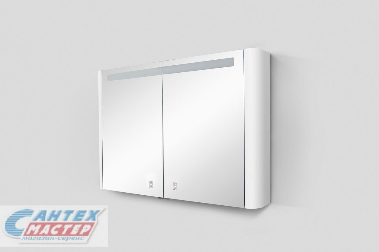Шкаф зеркальный AM.PM Sensation 100х70х15 см, навесной, с LED/Лед-подсветкой, с дверцами/двустворчатый, с розеткой, в ванную комнату, влагостойкий