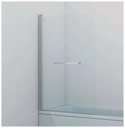 Душевая шторка на ванну IDDIS Ray 90х140 см, прозрачное стекло, профиль хром, одностворчатая, распашная дверь, плоская/ панель, правая/левая, правосторонняя/левосторонняя, универсальная