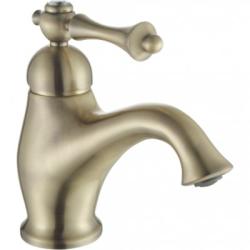 Смеситель для умывальника ROSE однорычажный, неповоротный, длина 130 мм, латунь, цвет бронза