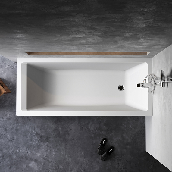 Ванна Am.Pm Gem 175х75 акриловая, цвет белая, (без гидромассажа, рамы, сифона, фронтальной панели) прямоугольная, левосторонняя/правосторонняя