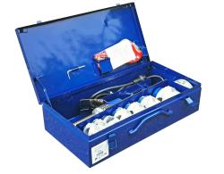 Паяльник DYTRON Set P-4b 650W TW Plus PROFI blue (16-63, 100) в комплекте  есть 16, 20, 25, 32, 40, 50, 63 и Plate100 с синим тефлоном D04967