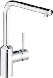 Смеситель для кухни/мойки KLUDI L-INE, однорычажный, поворотный, латунный,  длина излива 210 мм, латунь, цвет хром