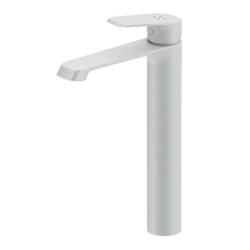 Смеситель для раковины/умывальника AM.PM Func, однорычажный, неповоротный, керамический, высокий, длина излива 170 мм, латунь, цвет белый