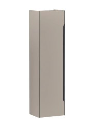 Пенал Velvex Krona 400, 404х307х1478 мм подвесной, 1 распашная дверца, цвет серый камень, в ванную комнату, влагостойкий, универсальный